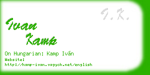 ivan kamp business card